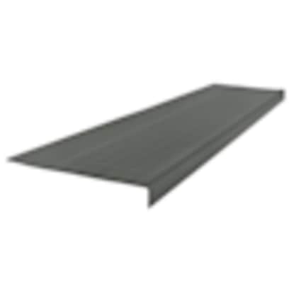 Roppe Rubber Low Profile Raised Circular Stair Tread Square Nose 12.25"x 48" Charcoal